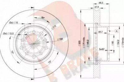 R BRAKE 78rbd20805 -  Тормозной диск